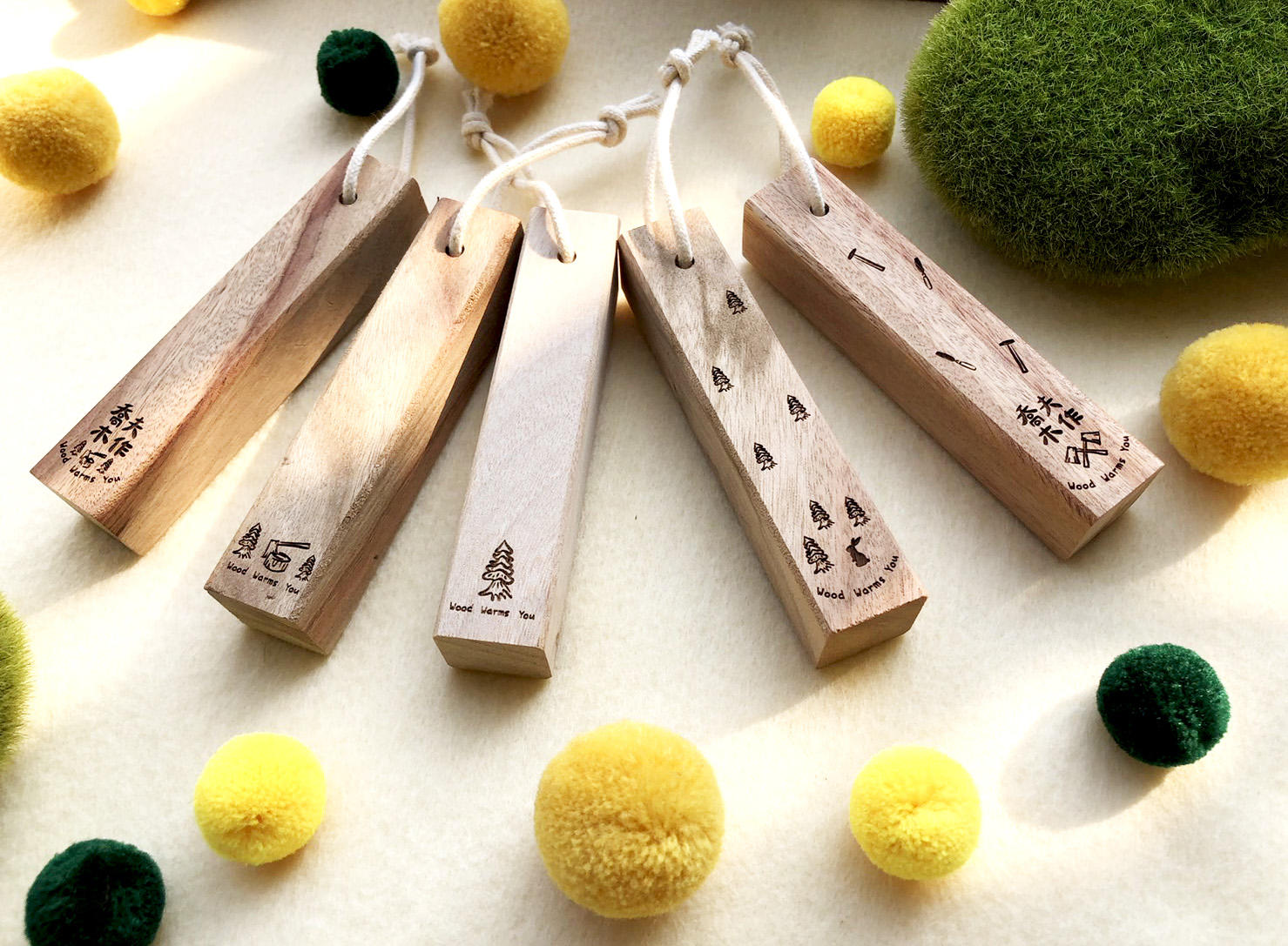 天然香氛樟木條掛飾