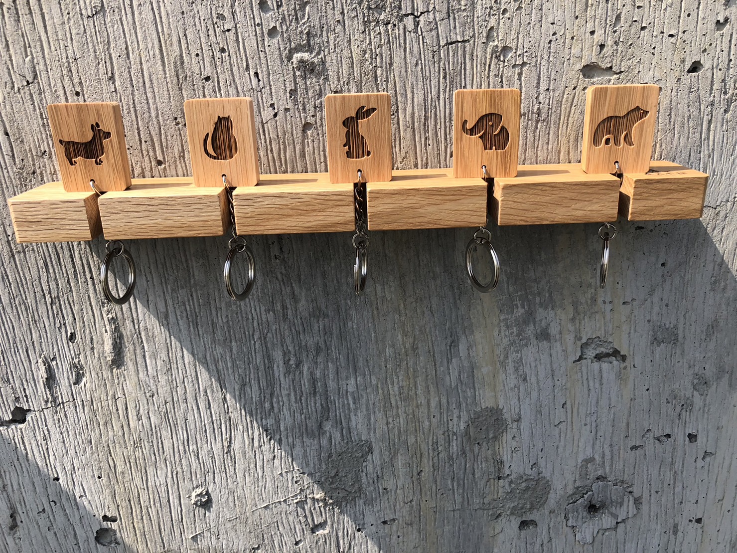 動物鑰匙圈壁掛架(整組)