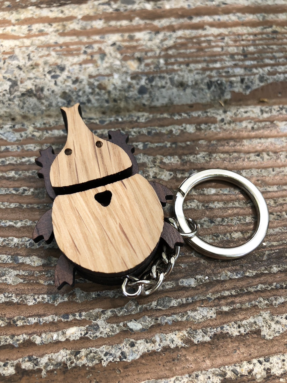 雙角仙不崩潰鑰匙圈