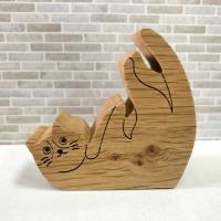 躺躺貓厚片手機座 