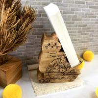 織毛線貓厚片手機座