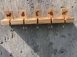 動物鑰匙圈壁掛架(整組)